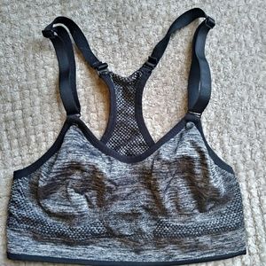 Black & Gray Crossbody Sports Bra Size XS